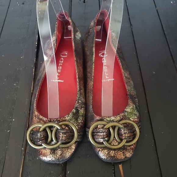 Jeffrey Campbell Metallic Crackle Brown Flats 7.5 - Picture 5 of 8